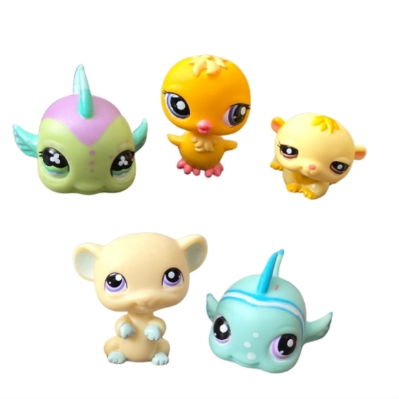 Littlest Pet Shop Other - Littlest Pet Shop Fish, Chick, Hamster & Mouse